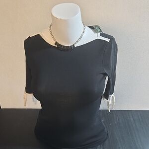Lauren Ralph Lauren Elegant Black and White Women's Top